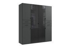 Drehtürenschrank >DANZIG< in GRPAHIT + GLAS...
