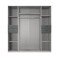 Drehtürenschrank >DANZIG< in GRPAHIT + GLAS SCHWARZ - 180x208x58cm (BxHxT)