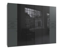 Drehtürenschrank >DANZIG< in GRPAHIT + GLAS...