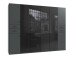 Drehtürenschrank >DANZIG< in GRPAHIT + GLAS SCHWARZ - 270x208x58cm (BxHxT)