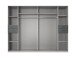 Drehtürenschrank >DANZIG< in GRPAHIT + GLAS SCHWARZ - 270x208x58cm (BxHxT)