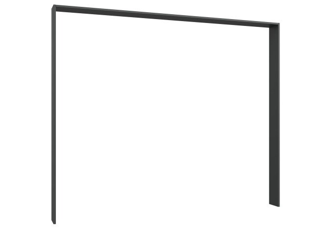 Passepartout >DANZIG< in GRPAHIT + GLAS SCHWARZ - 273x210x12cm (BxHxT)