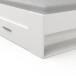 Bett >Pocket< in matt weiss aus Holzwerkstoff - 150x74x217cm (BxHxT)