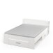 Bett >Pocket< in matt weiss aus Holzwerkstoff - 170x74x227cm (BxHxT)