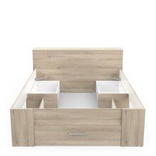 Bett >Pocket< in Kronberg Eiche aus Holzwerkstoff -...