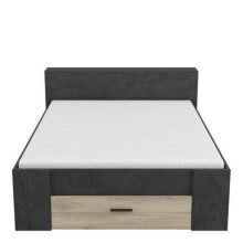 Bett >Pocket< in Kronberg Eiche/sidewalk aus...