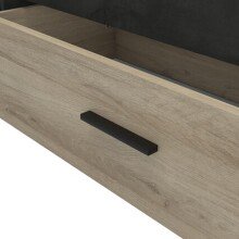 Bett >Pocket< in Kronberg Eiche/sidewalk aus Holzwerkstoff - 150x74x217 (BxHxT)