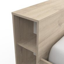 Bett >Pocket< in Kronberg Eiche aus Holzwerkstoff - 150x74x227cm (BxHxT)