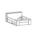 Bett >Pocket< in Kronberg Eiche aus Holzwerkstoff - 170x74x227cm (BxHxT)