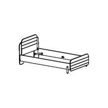 Kinderbett >Jade< in matt rosa/matt weiss aus Holzwerkstoff - 102x79x205 (BxHxT)
