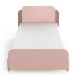 Kinderbett >Jade< in matt rosa/matt weiss aus Holzwerkstoff - 102x79x205 (BxHxT)