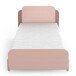 Kinderbett >Jade< in matt rosa/matt weiss aus Holzwerkstoff - 102x79x205 (BxHxT)