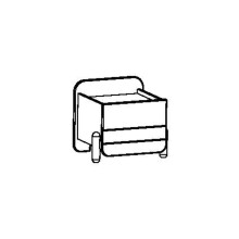 Nachttisch >Jade< in matt rosa/matt weiss aus Holzwerkstoff - 39x38x36cm (BxHxT)