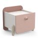Nachttisch >Jade< in matt rosa/matt weiss aus Holzwerkstoff - 39x38x36cm (BxHxT)