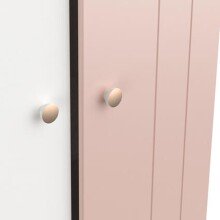 Kleiderschrank >Jade< in matt rosa/matt weiss - 95x188x52 (BxHxT)