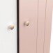 Kleiderschrank >Jade< in matt rosa/matt weiss - 95x188x52 (BxHxT)
