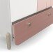 Kleiderschrank >Jade< in matt rosa/matt weiss - 95x188x52 (BxHxT)