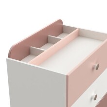 Kommode >Jade< in matt rosa/matt weiss aus Holzwerkstoff - 73x82x41cm (BxHxT)
