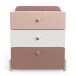 Kommode >Jade< in matt rosa/matt weiss aus Holzwerkstoff - 73x82x41cm (BxHxT)