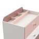 Kommode >Jade< in matt rosa/matt weiss aus Holzwerkstoff - 73x82x41cm (BxHxT)