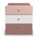Kommode >Jade< in matt rosa/matt weiss aus Holzwerkstoff - 73x82x41cm (BxHxT)