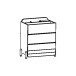 Kommode >Jade< in matt rosa/matt weiss aus Holzwerkstoff - 73x82x41cm (BxHxT)