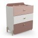 Kommode >Jade< in matt rosa/matt weiss aus Holzwerkstoff - 73x82x41cm (BxHxT)