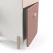 Kommode >Jade< in matt rosa/matt weiss aus Holzwerkstoff - 103x80x44cm (BxHxT)