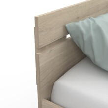 Einzelbett >Michigan< in Kronberg Eiche aus Holzwerkstoff - 95x74x204cm (BxHxT)