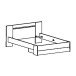 Bettgestell >Richmond< in Eiche waterford aus Holzwerkstoff - 160x80x206 (BxHxT)