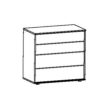 Nachttisch >Richmond< in Eiche waterford aus Holzwerkstoff - 85x81x45cm (BxHxT)