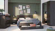 Kleiderschrank >Richmond< in Eiche waterford - 134x192x51 (BxHxT)