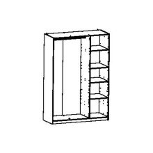 Kleiderschrank >Richmond< in Eiche waterford - 134x192x51 (BxHxT)