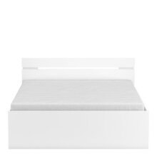 Bett >Michigan< in Matt weiss aus Holzwerkstoff -...