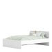 Bett >Michigan< in Matt weiss aus Holzwerkstoff - 145x74x195cm (BxHxT)