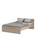 Bett >Michigan< in Sonoma Eiche/schwarz aus Holzwerkstoff - 145x74x195cm (BxHxT)