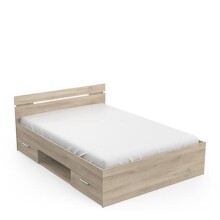 Bett >Michigan< in Kronberg Eiche aus Holzwerkstoff...