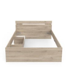 Bett >Michigan< in Kronberg Eiche aus Holzwerkstoff - 145x74x195cm (BxHxT)