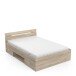Bett >Michigan< in Kronberg Eiche aus Holzwerkstoff - 145x74x195cm (BxHxT)