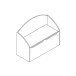 Spielzeugtruhe >Bear< in matt weiss/hell grau - 70x54x30 (BxHxT)