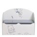Spielzeugtruhe >Bear< in matt weiss/hell grau - 70x54x30 (BxHxT)