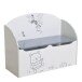 Spielzeugtruhe >Bear< in matt weiss/hell grau - 70x54x30 (BxHxT)