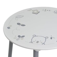 Kindertisch >Bear< in weiss/grau aus Kunststoff/Kiefer - 60x50x60cm (BxHxT)