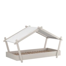 Kinderbett >Lodge< in hell grau aus Holzwerkstoff -...