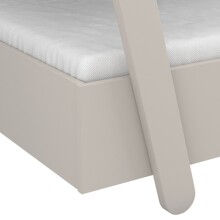 Kinderbett >Lodge< in hell grau aus Holzwerkstoff - 102x130x223cm (BxHxT)