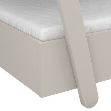 Kinderbett >Lodge< in hell grau aus Holzwerkstoff - 102x130x223cm (BxHxT)