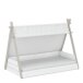 Kinderbett >Totem< in weiss/samtweiss - 96x108x60 (BxHxT)