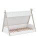 Kinderbett >Totem< in weiss/samtweiss - 96x108x60 (BxHxT)