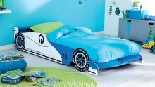 Autobett >Grandpix< in blau aus Holzwerkstoff -...