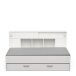 Funktionsbett >Sherwood< in matt weiss aus Holzwerkstoff - 204x109x123cm (BxHxT)